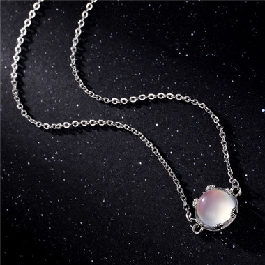 MOONSTONE NECKLACE - CRESCENT MOON